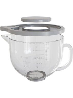 5QT Glass Mixing Bowl for KitchenAid 4.5 & 5-Quart - Durable, Versatile Bakeware